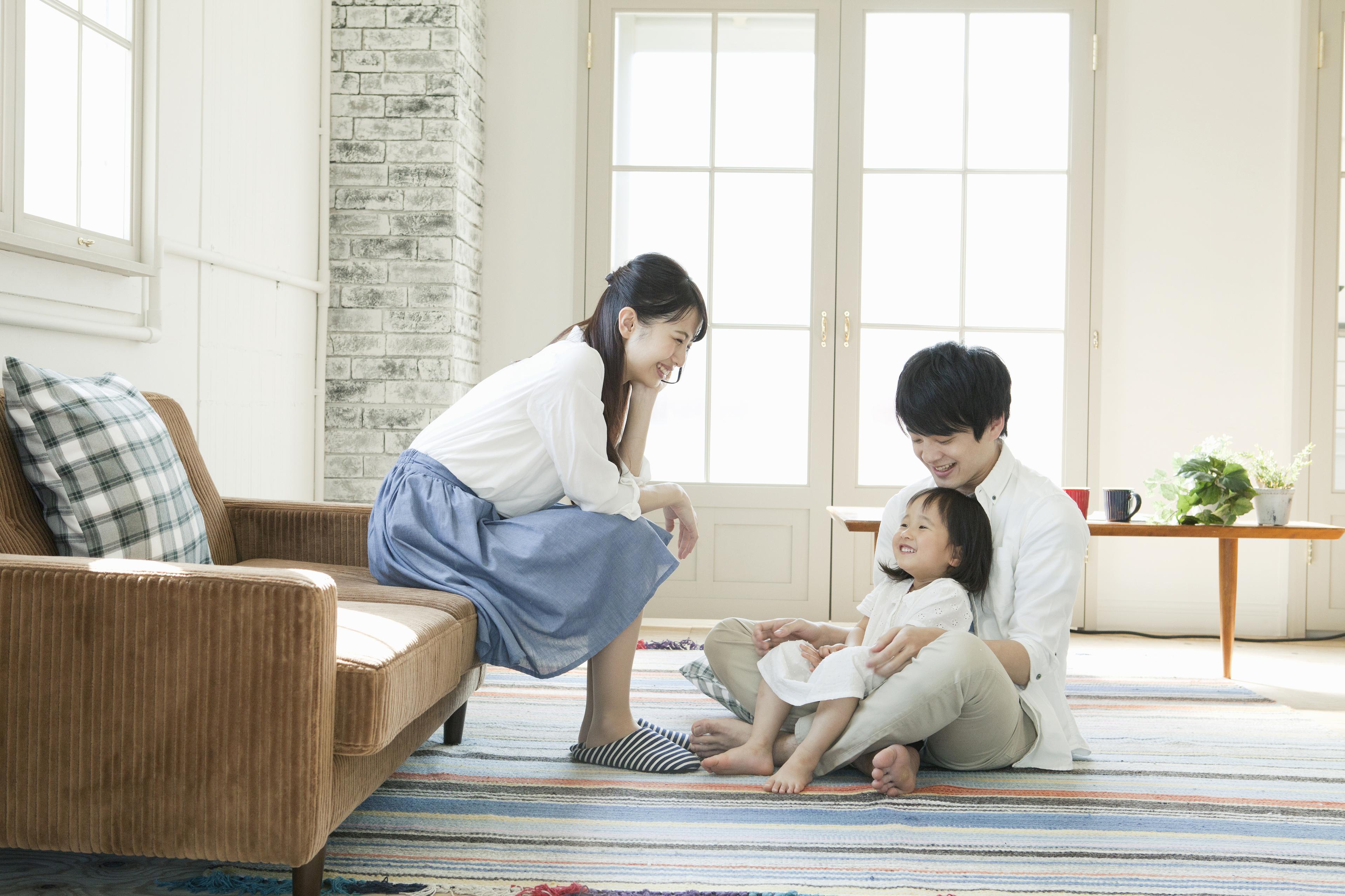 Happy family at home